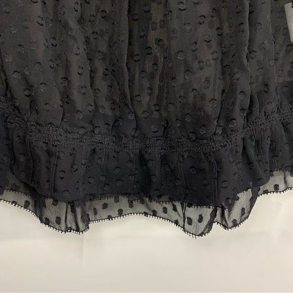 Charles Nolan Sheer Polka-Dot Silk Blouse, size 4 - Picture 7 of 10